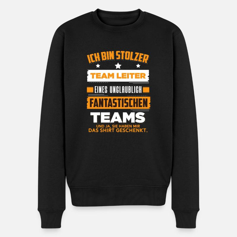 Teamleiter Lustig Team Geschenk Produktionsfirma - Männer Premium Bio Pullover - Schwarz