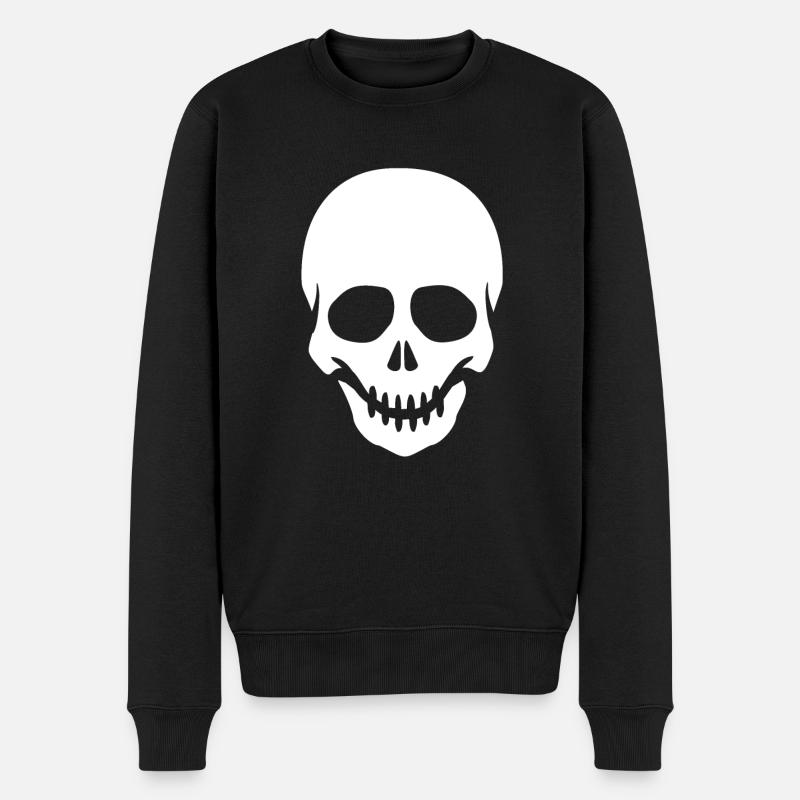 Skeleton Head Skull Skeleton - Men's Premium Organic Jumper - black