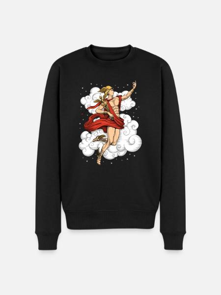 Greek God Hermes - Men's Premium Organic Jumper - black
