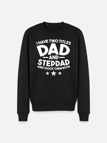 Father & Stepfather Stepfather Gift - Men's Premium Organic Jumper - black