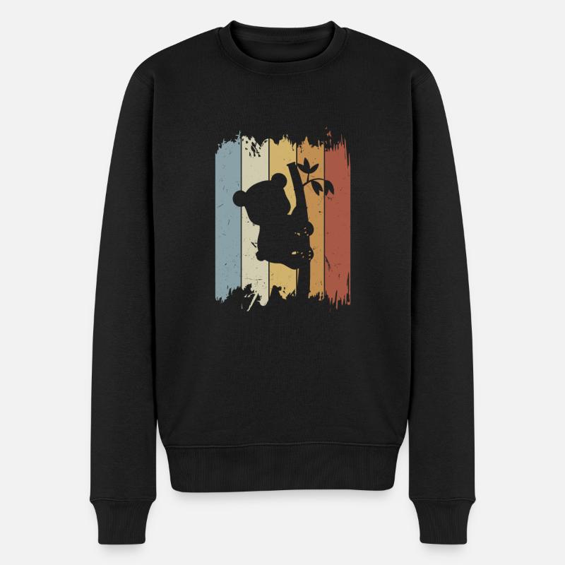 Retro Panda - Pull Premium bio Homme - noir