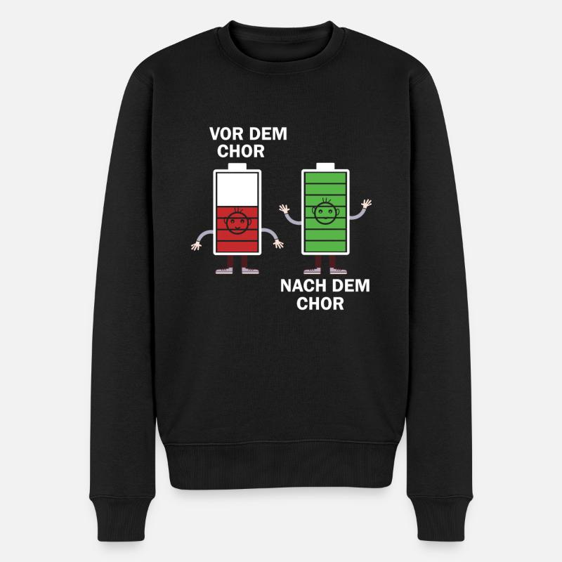 Nach dem Chor - Männer Premium Bio Pullover - Schwarz