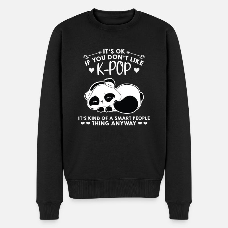 K-Pop Panda K-Pop-Fächer K-Pop-Panda-Geschenk - Männer Premium Bio Pullover - Schwarz