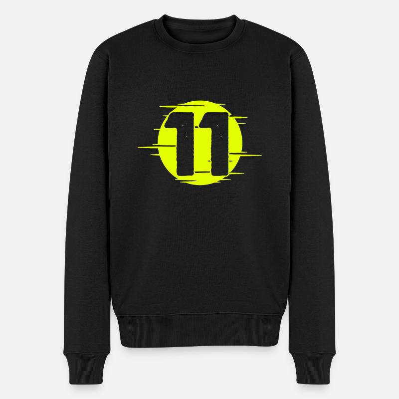Kinder 11. Geburtstag Ich Bin 11 Jahre Jungen - Männer Premium Bio Pullover - Schwarz