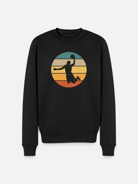 Retro Basketball Streetball - Men's Premium Organic Jumper - black