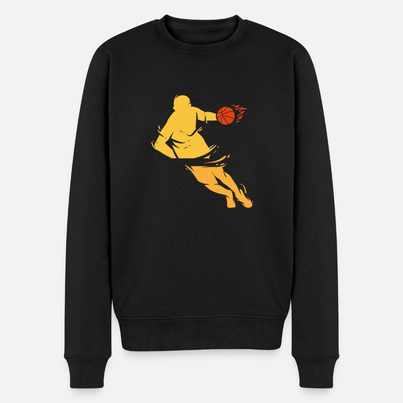 Basketball Player - Männer Premium Bio Pullover - Schwarz