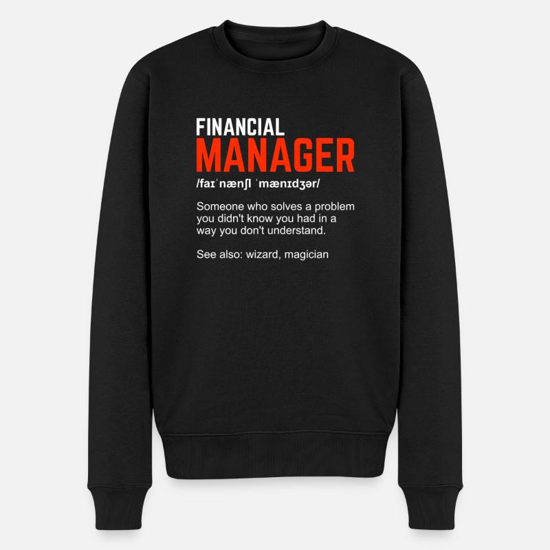 Finance Manager Definition Gift - Men's Premium Organic Jumper - black