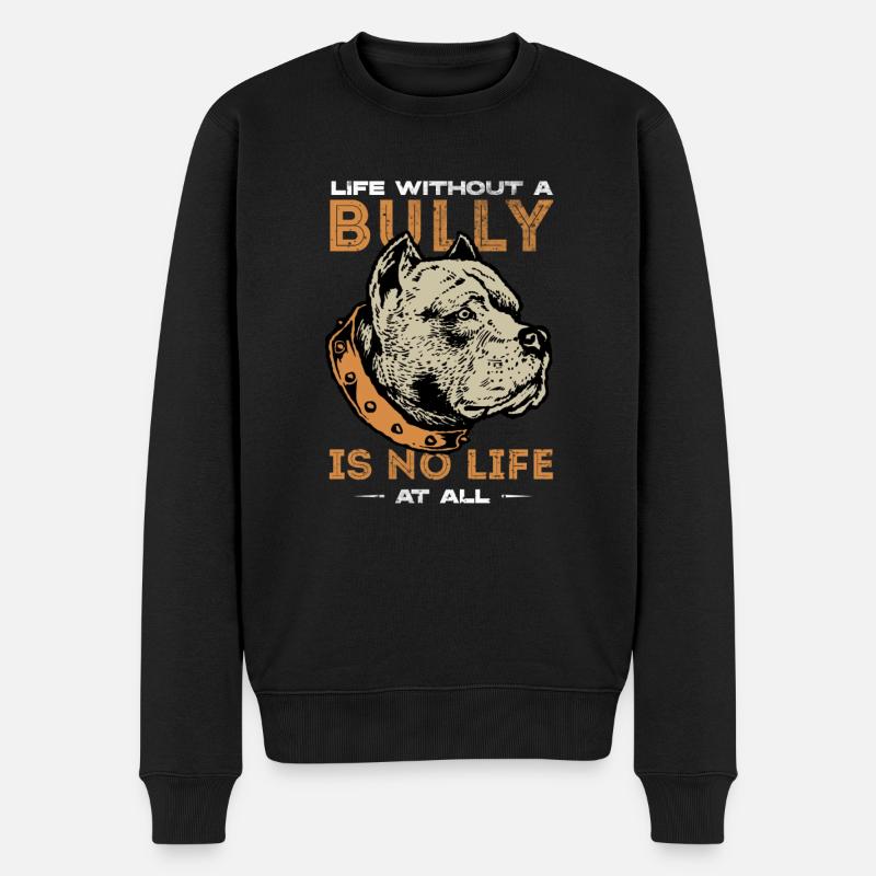 american bully, american bully pitbull mom, Stier, - Männer Premium Bio Pullover - Schwarz