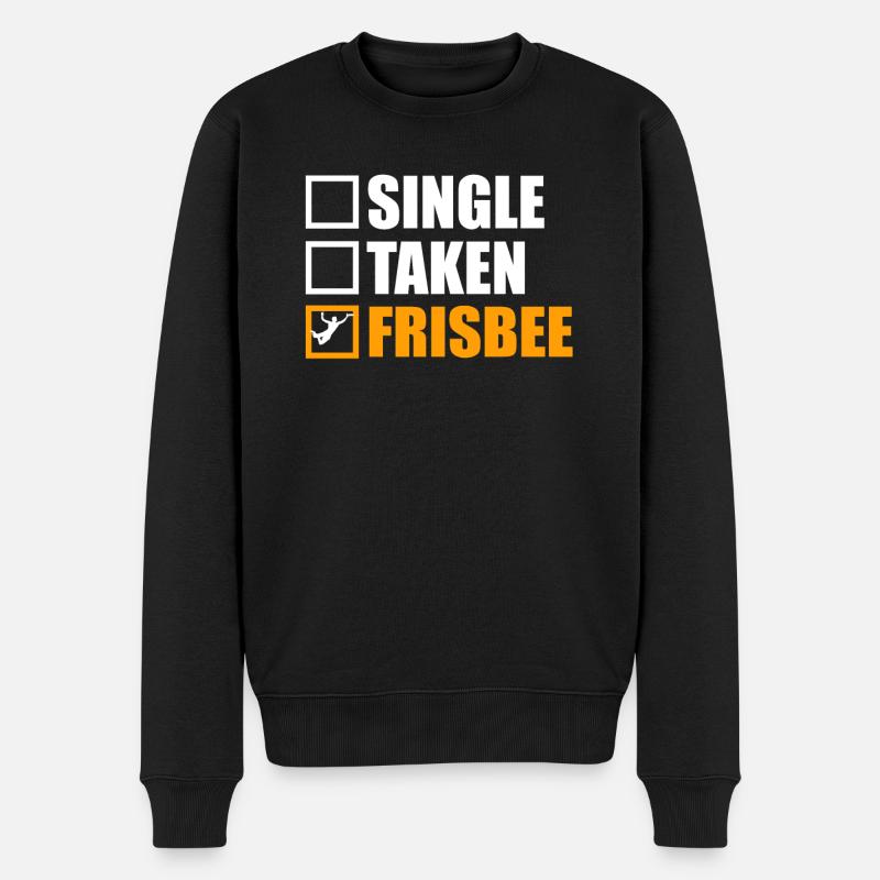 Frisbee Is My Girlfriend - Männer Premium Bio Pullover - Schwarz