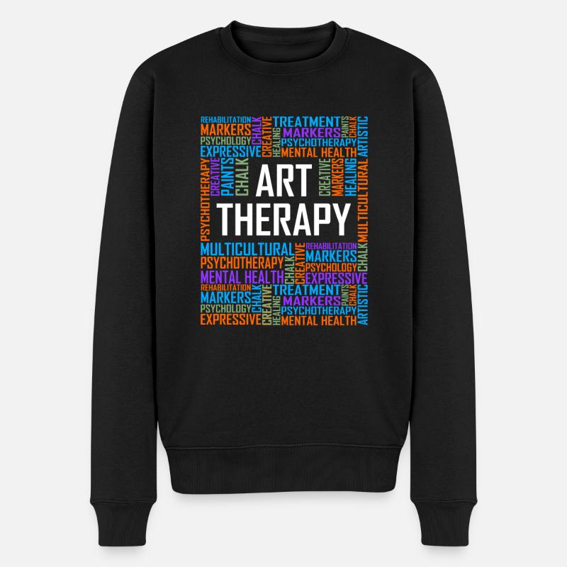 Art-thérapie - Mots - Pull Premium bio Homme - noir