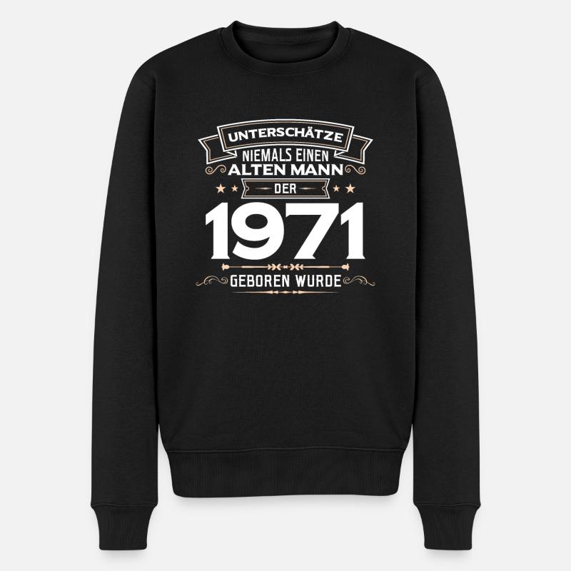 50. Geburtstag 50 Jahre Geburtstag Geschenk - Männer Premium Bio Pullover - Schwarz