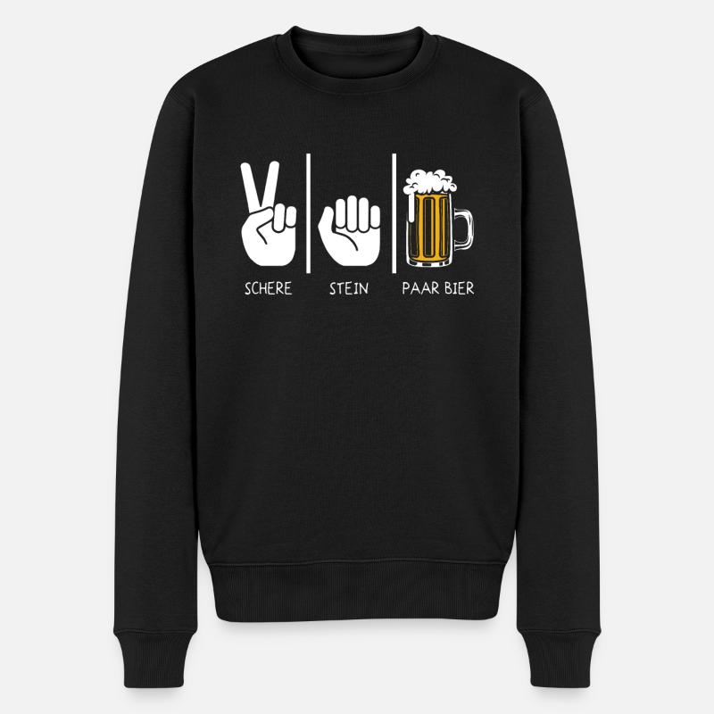 blockedName - Männer Premium Bio Pullover - Schwarz
