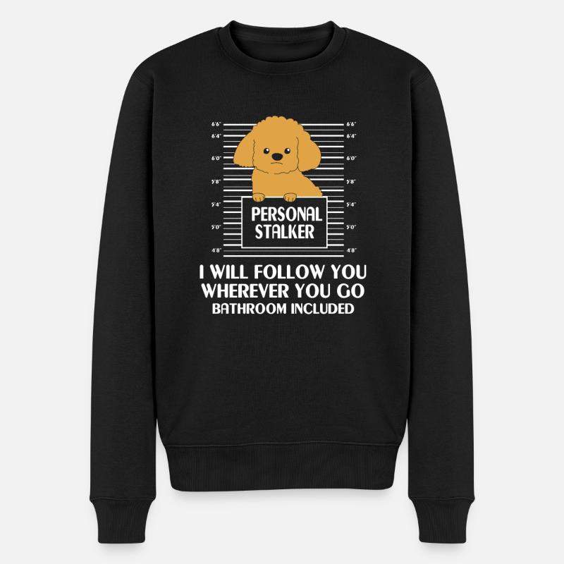 Pudel - Männer Premium Bio Pullover - Schwarz