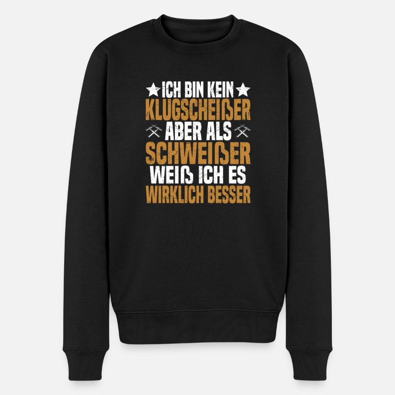 Schweißer Wig Metallbauer Welder Geschenk - Männer Premium Bio Pullover - Schwarz