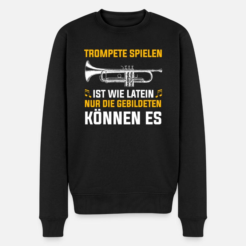 Trompete Trompeter Orchester Blaskapelle - Männer Premium Bio Pullover - Schwarz
