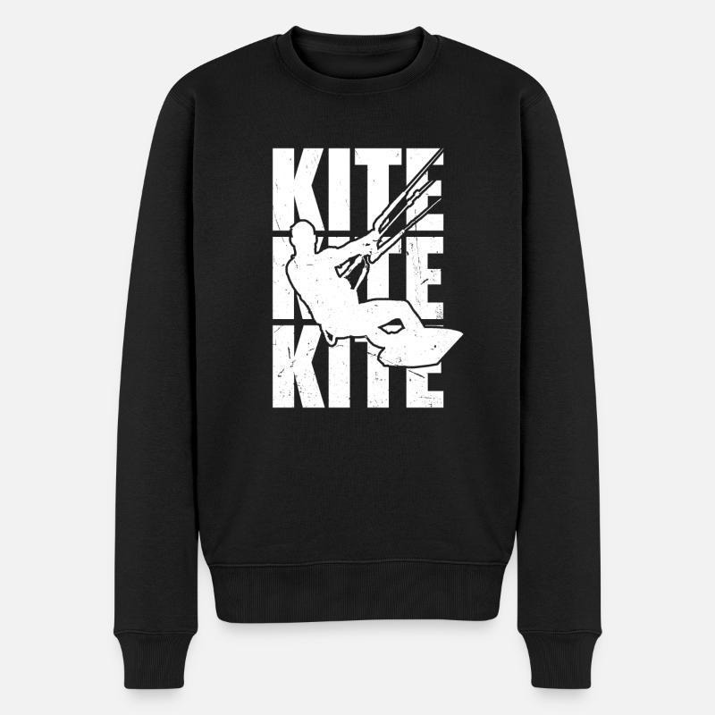 Kitesurf surf surffer kitesurf kitesurf kitesurf - Pull Premium bio Homme - noir