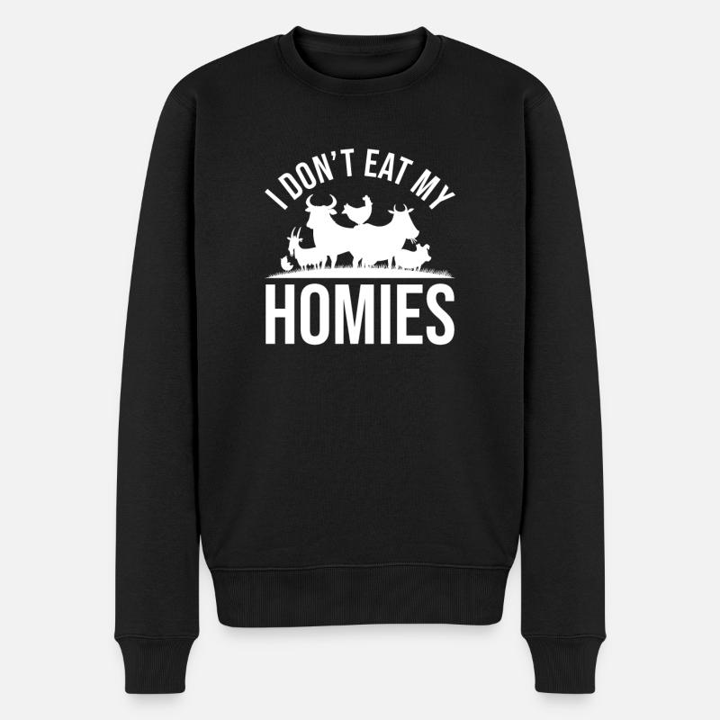Végétaliens végétaliennes légumes Végétalien - Pull Premium bio Homme - noir