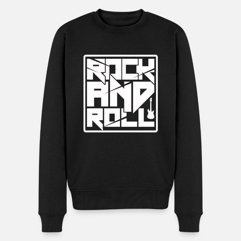 Rock 'n' Roll - Männer Premium Bio Pullover - Schwarz