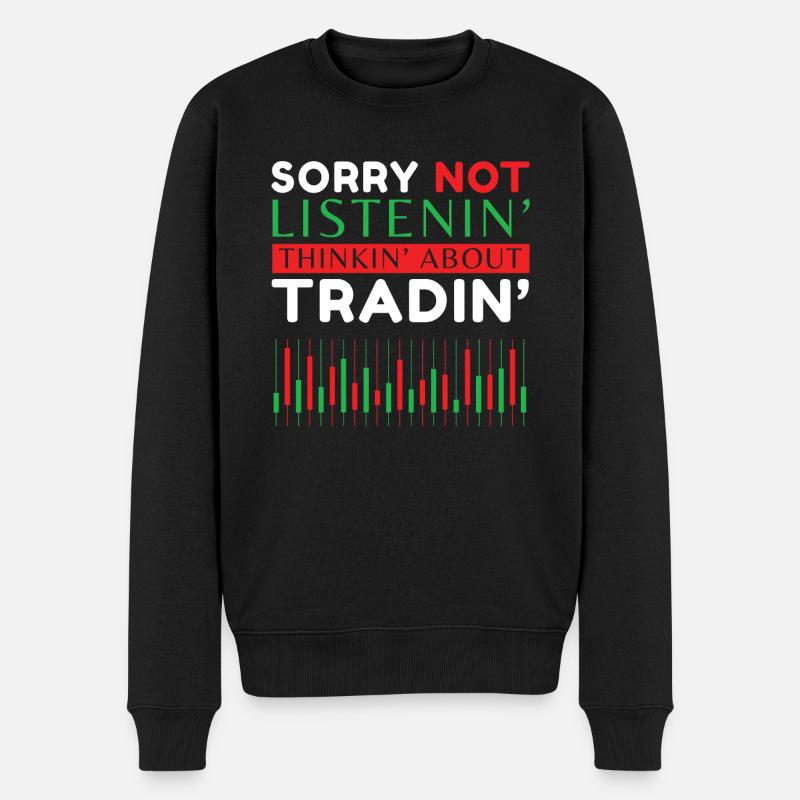 Trader Trader actions Cryptomonnaie - Pull Premium bio Homme - noir