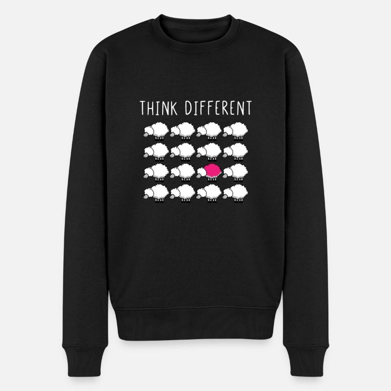 Think Different - Männer Premium Bio Pullover - Schwarz