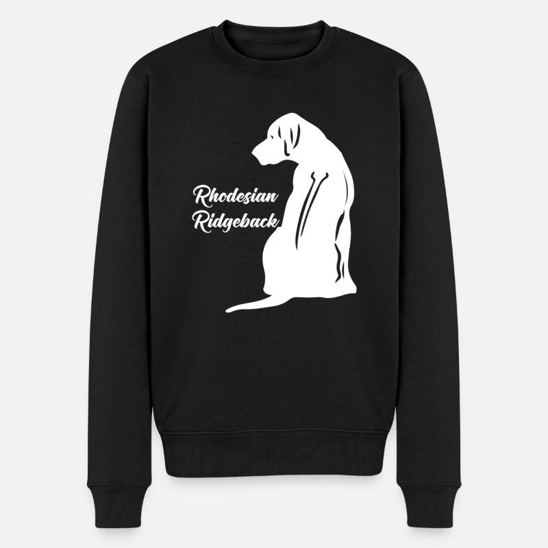 Rhodesian ridgeback Hunde Spruch Geschenk - Männer Premium Bio Pullover - Schwarz