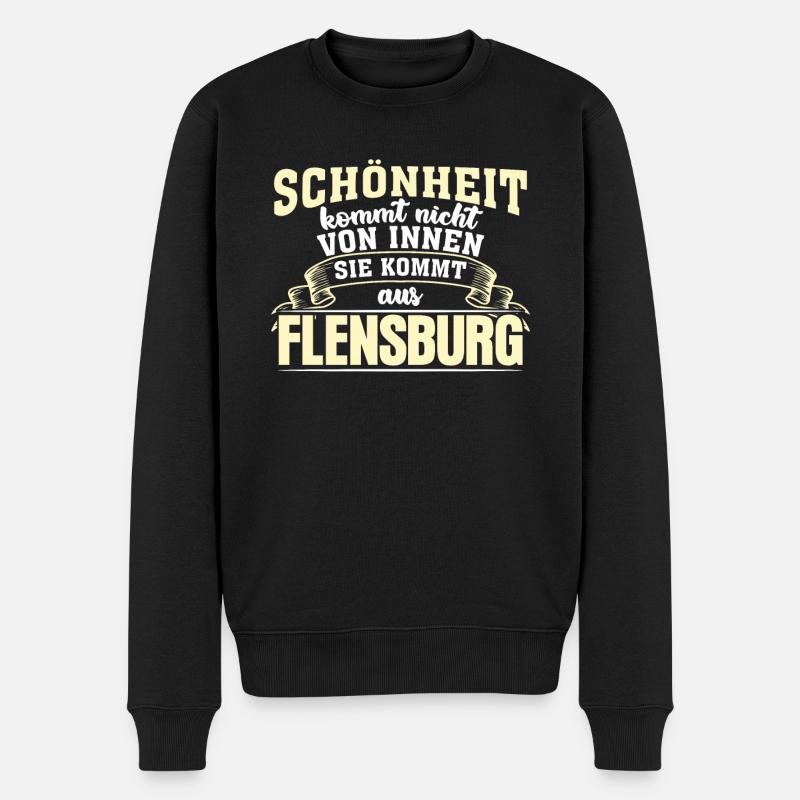 Flensburg Flensburger Schönheit - Männer Premium Bio Pullover - Schwarz