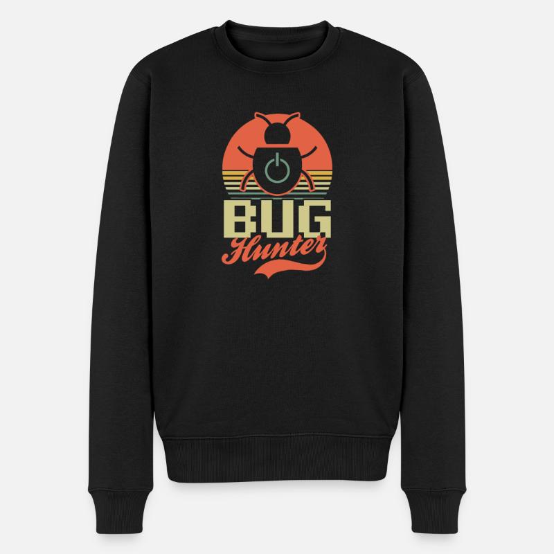 Computer Programmierung Bug Hunter - Männer Premium Bio Pullover - Schwarz