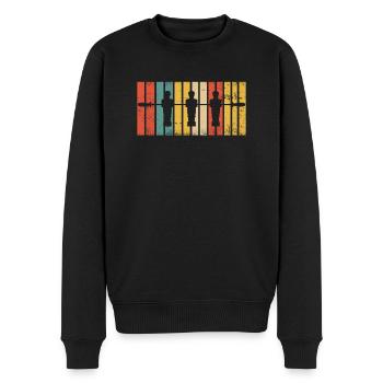 Retro Tischfußball Vintage Tischkicker Wuzzler - Männer Premium Bio Pullover - Schwarz - Vorne - Nico (187cm)