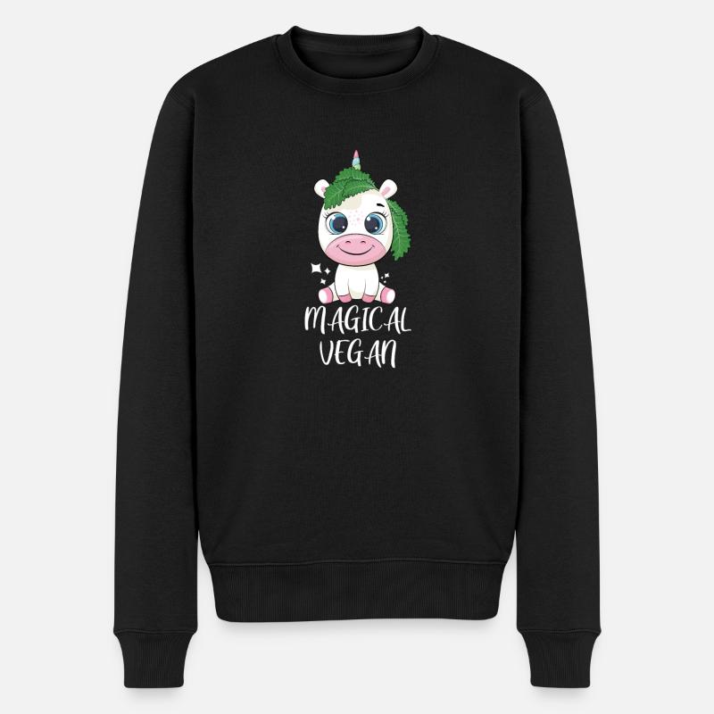 Végétaliens végétaliennes légumes Végétalien - Pull Premium bio Homme - noir