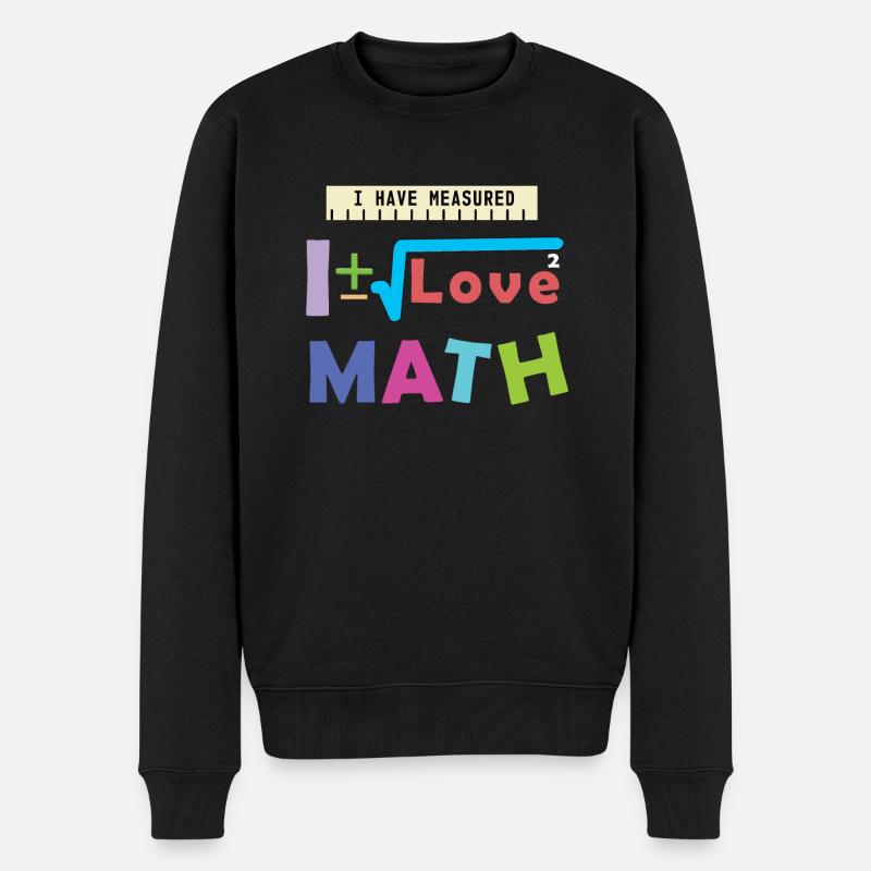 Mathe Liebe - Männer Premium Bio Pullover - Schwarz