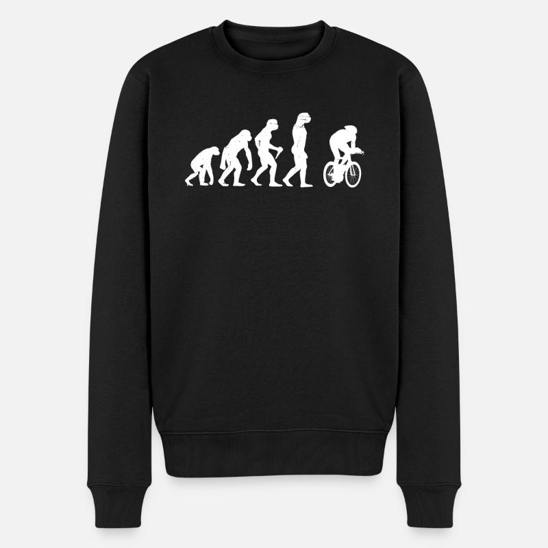 Evolution Rennrad Geschenk für Rennradfahrer - Männer Premium Bio Pullover - Schwarz