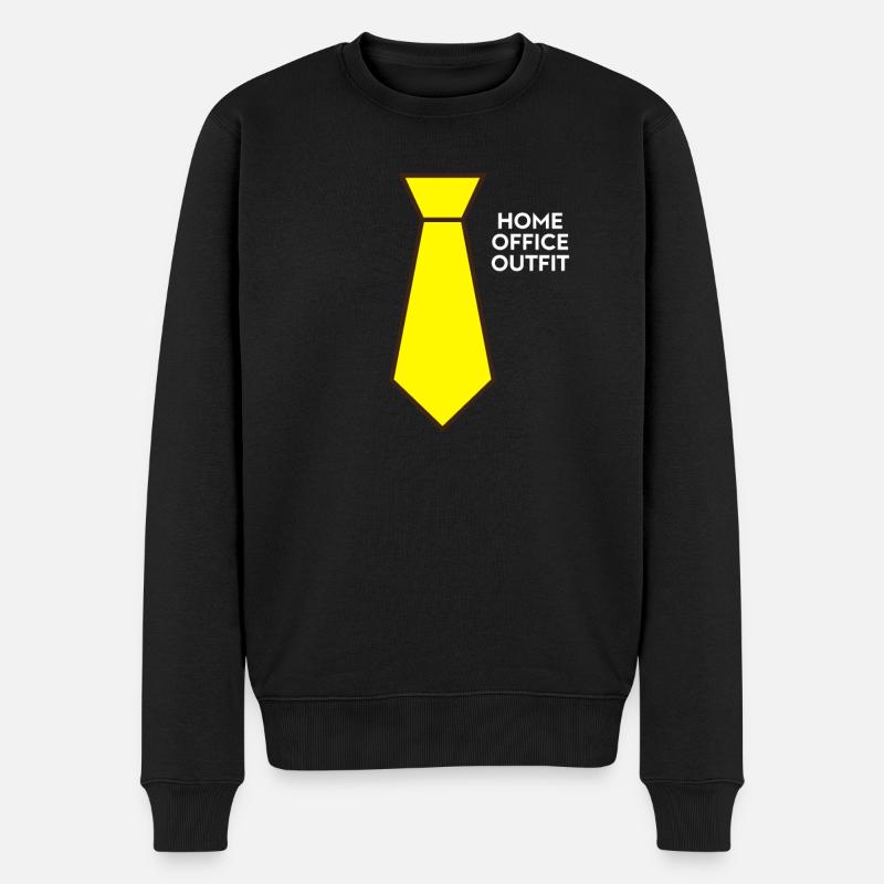 Lustiges Home Office Zubehör Gelbe Krawatte - Männer Premium Bio Pullover - Schwarz