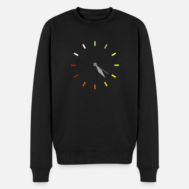 Clock Time Marijuana Stoner - Männer Premium Bio Pullover - Schwarz
