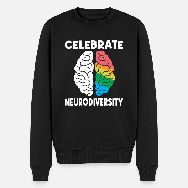 Neurodiversity Neurodiversité Autiste Autisme - Pull Premium bio Homme - noir