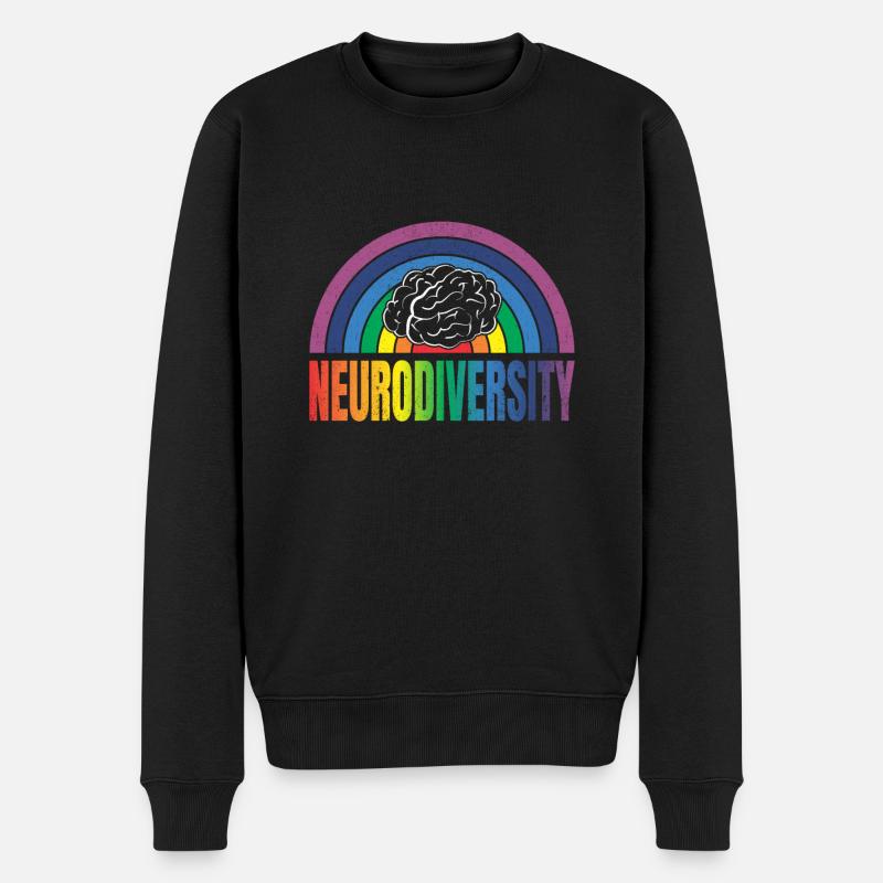 Neurodiversity Neurodiversité Autiste Autisme - Pull Premium bio Homme - noir