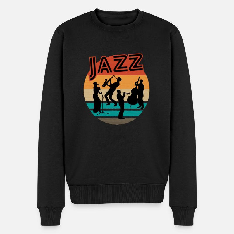 Jazz Ensemble - Männer Premium Bio Pullover - Schwarz