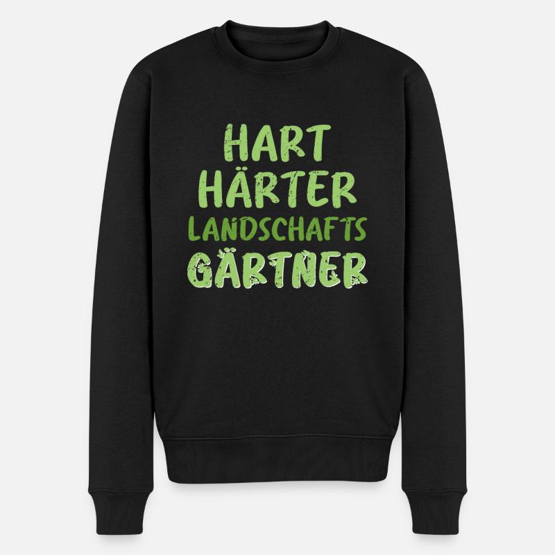 Hart Härter Landschaftsgärtner Job Arbeit - Männer Premium Bio Pullover - Schwarz