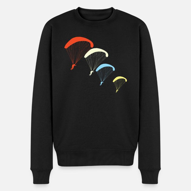 Parapente synchrone - Pull Premium bio Homme - noir