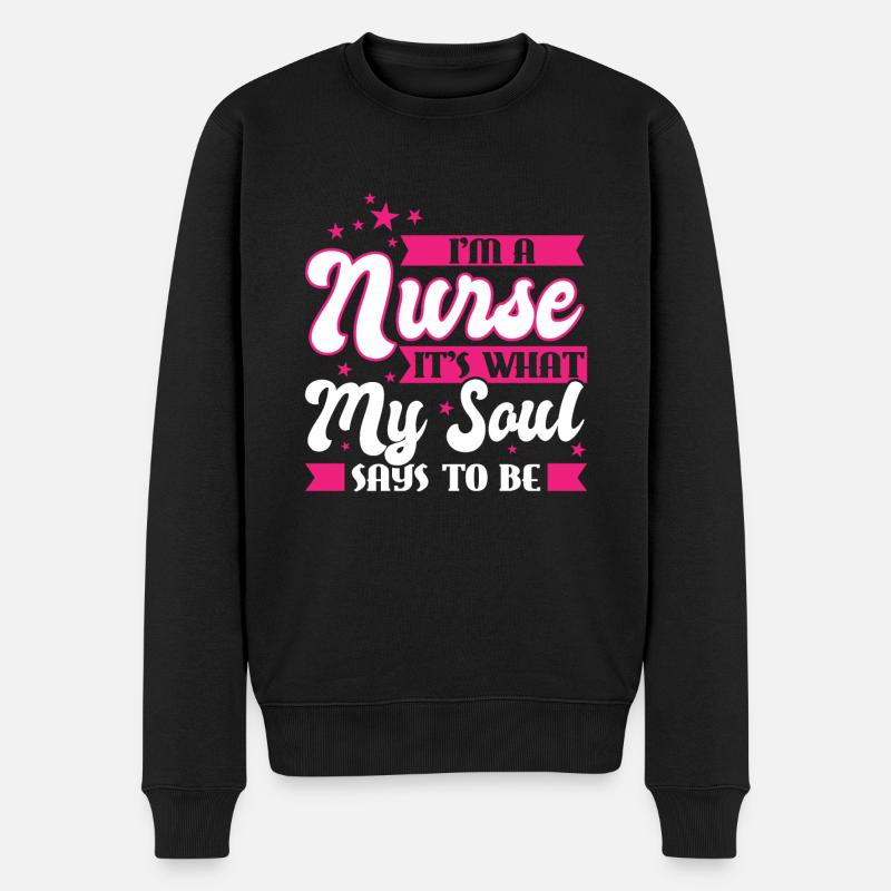 Krankenschwester Krankenschwester Geschenk - Männer Premium Bio Pullover - Schwarz