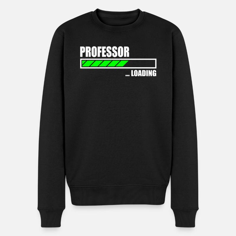 Professor Loading Bar - Männer Premium Bio Pullover - Schwarz
