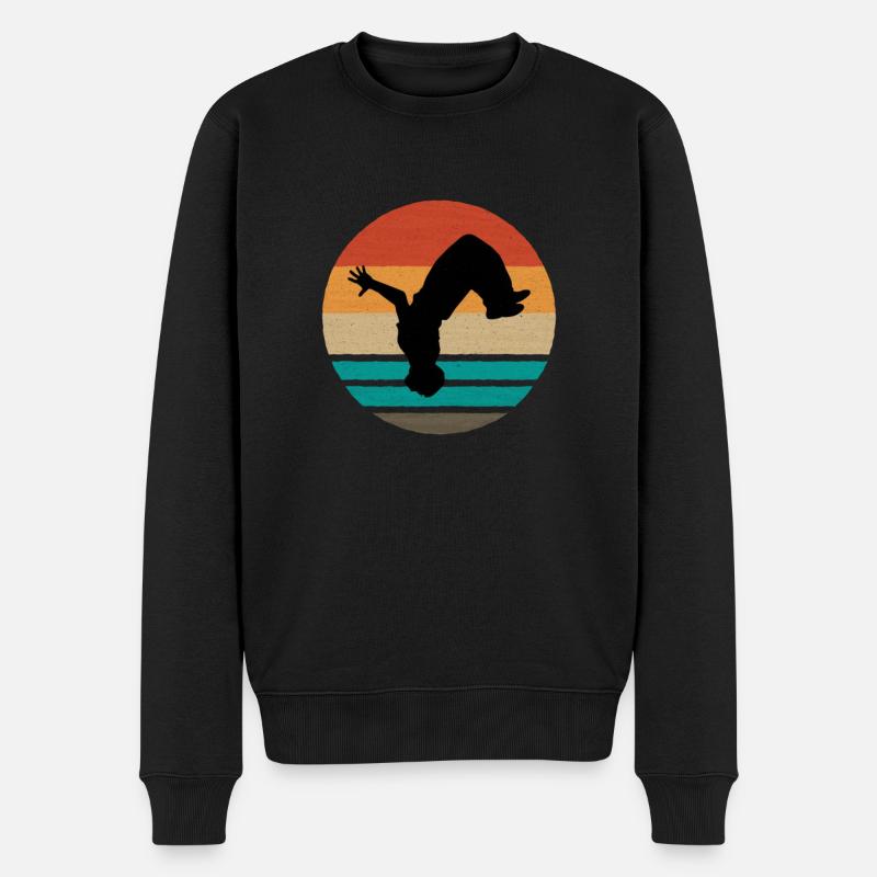 GYMNASTICS TUMBLER : Backflip - Männer Premium Bio Pullover - Schwarz