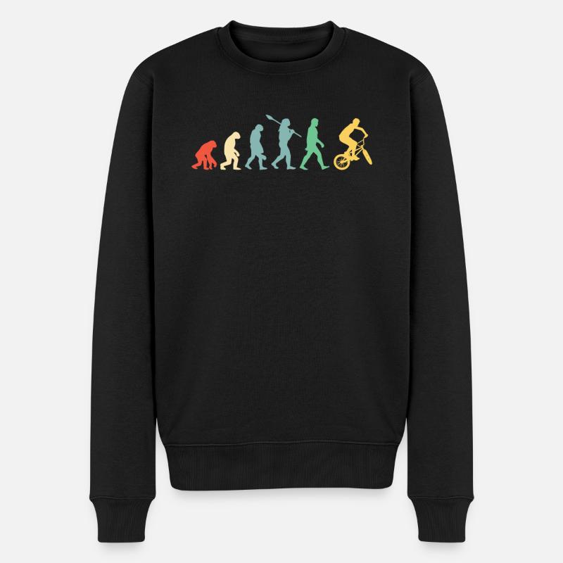 BMX Biker Evolution | Rétro rétro - Pull Premium bio Homme - noir