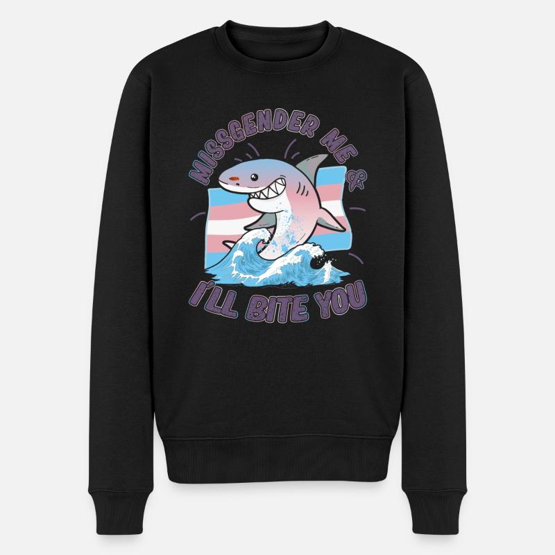 Transgenre Genderqueer Requin Requin - Pull Premium bio Homme - noir