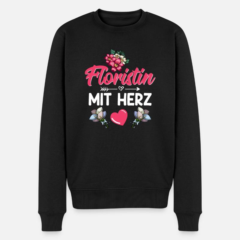 Blumen Floristin Blumengeschäft - Männer Premium Bio Pullover - Schwarz
