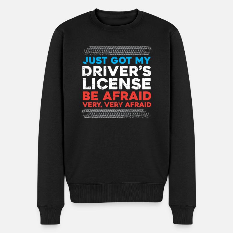 Je viens d’obtenir mon permis de conduire - permis de conduire - - Pull Premium bio Homme - noir