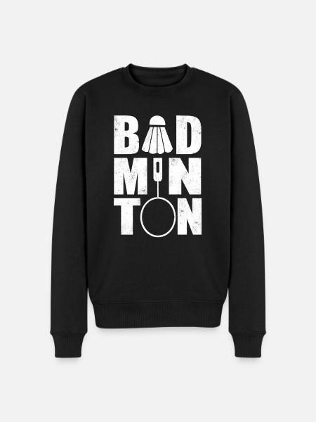 Badminton Federball Badmintonschläger Geschenk - Männer Premium Bio Pullover - Schwarz