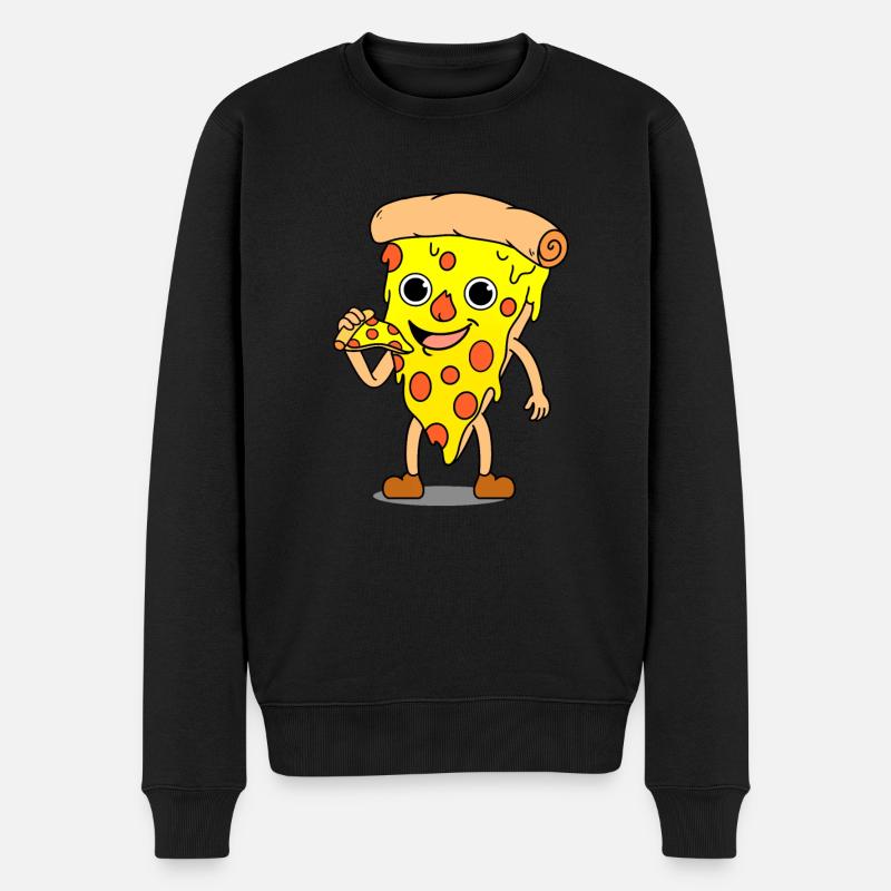 Pizza manger une pizza - Pull Premium bio Homme - noir