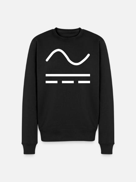 Current flow rate - Men's Premium Organic Jumper - black