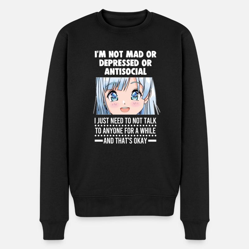 Anime Anime Fan Japanisches Geschenk - Männer Premium Bio Pullover - Schwarz