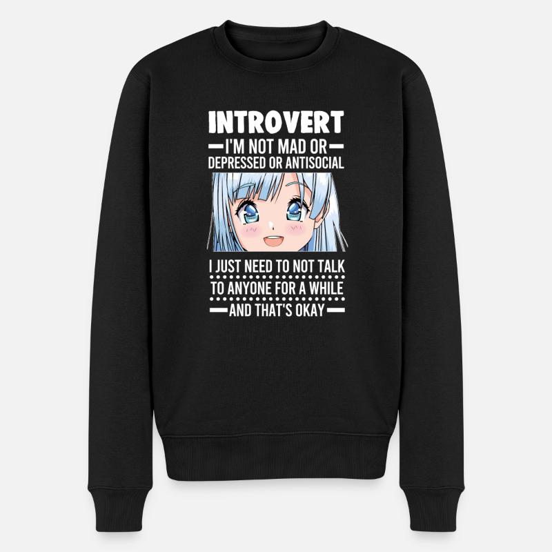 Anime Otaku Cadeau Anime - Pull Premium bio Homme - noir